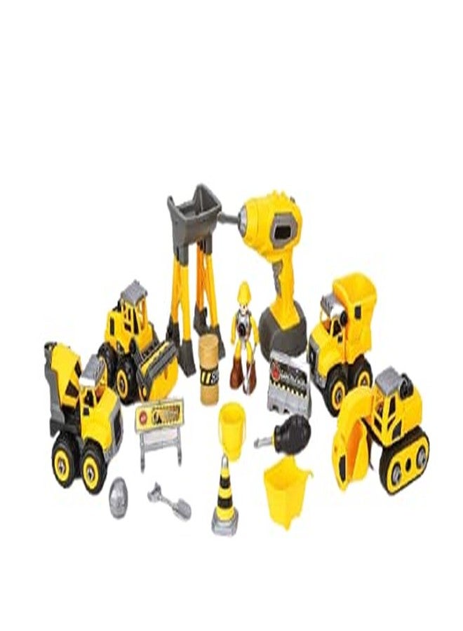 N2K2 ENTERPRISE Unbreakable Friction Power Building Construction Truck with Screwdriver Pull Back Vehicles Engineering Truck Toys for Kids Boys Girls - Image 2